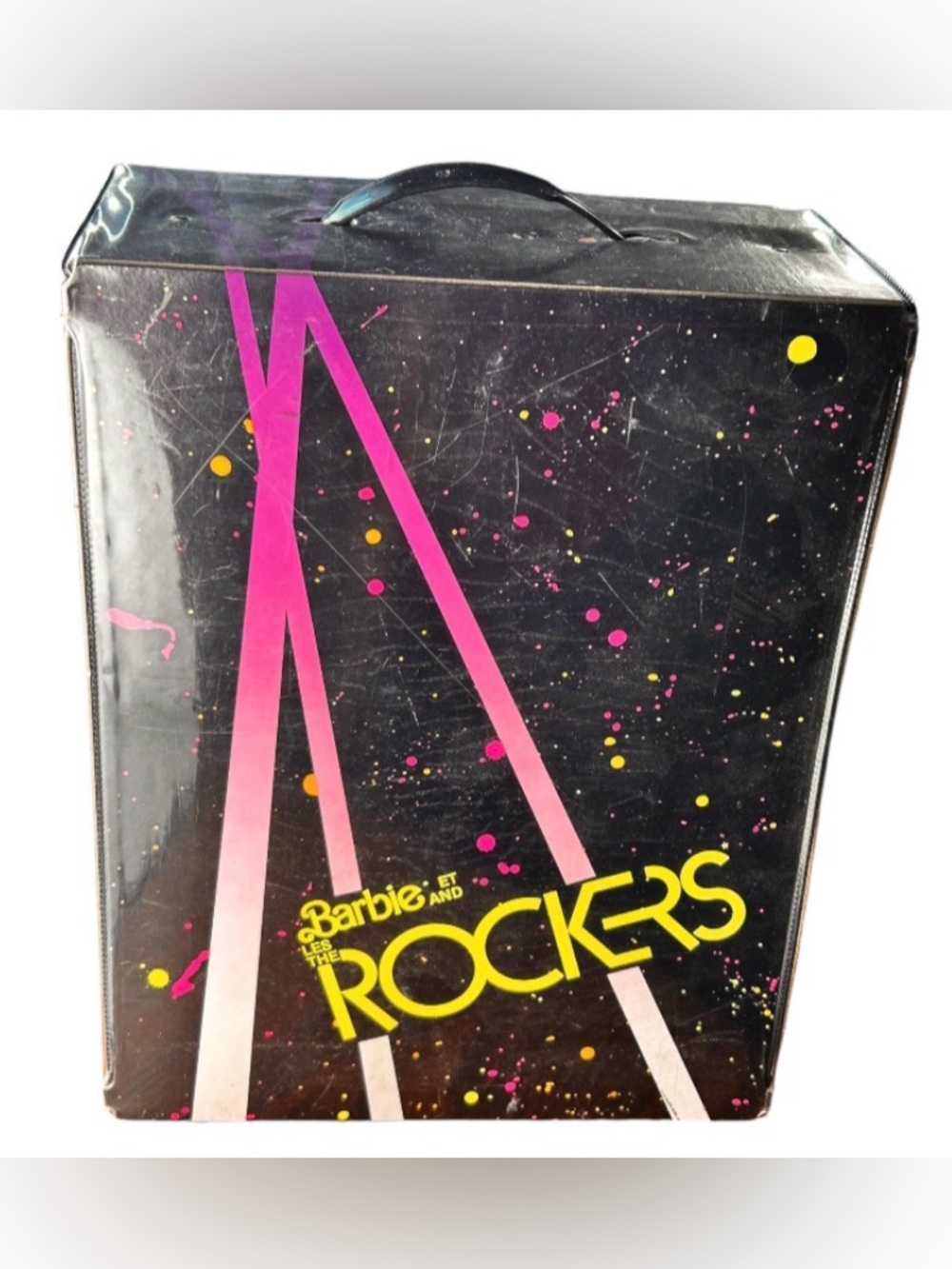 Vintage 1985 Barbie and the Rockers Fashion Doll Carrying Case Only Storage Neon